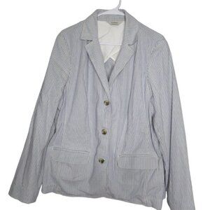 LL Bean‎ unstructured striped blazer